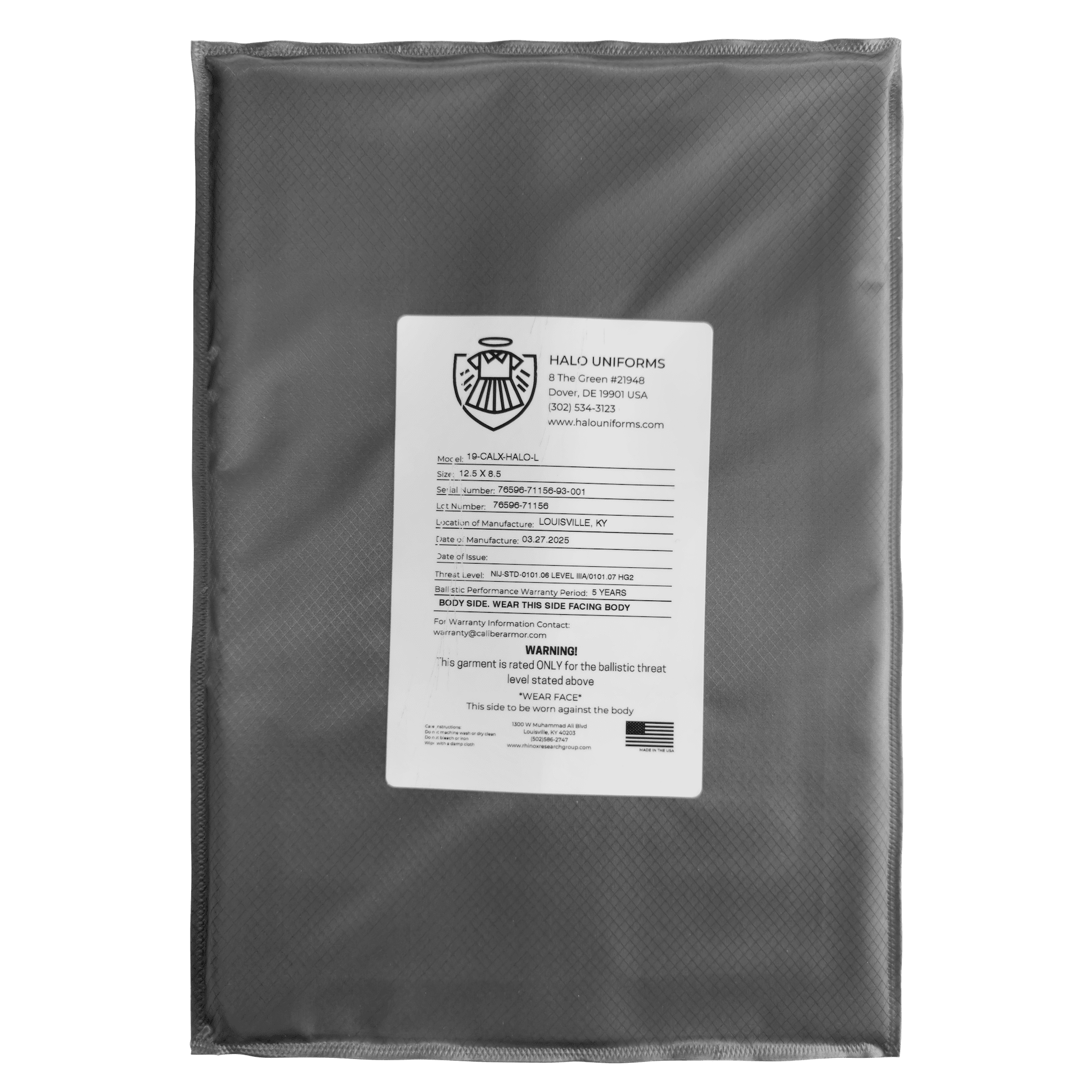 Large Bulletproof Backpack Armor (13.0