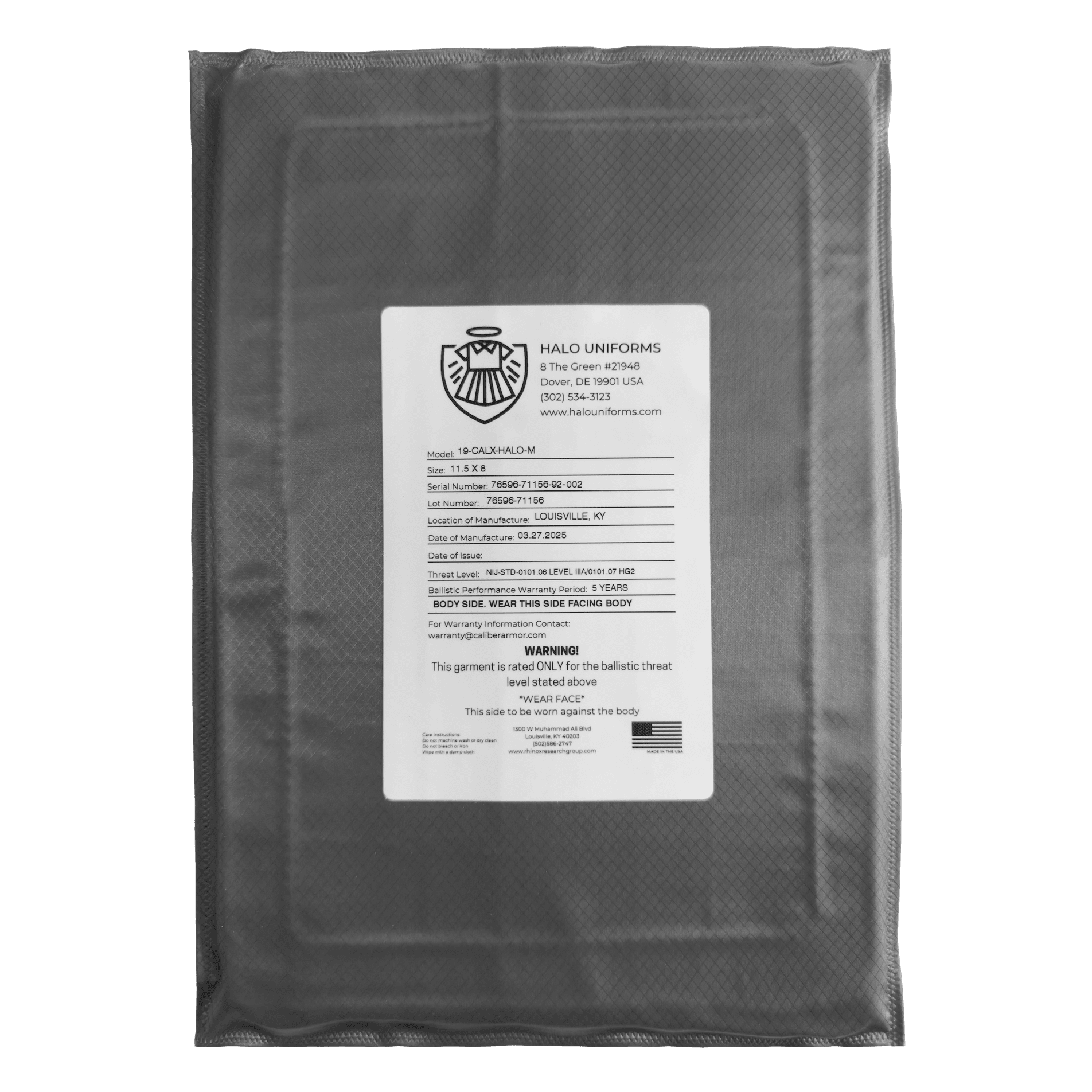 Medium Bulletproof Backpack Armor (12.0